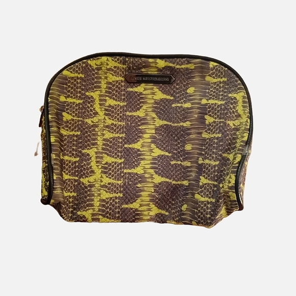 Aimee Kestenberg Snakeskin Large Cosmetic Toiletry Bag - Picture 6 of 6
